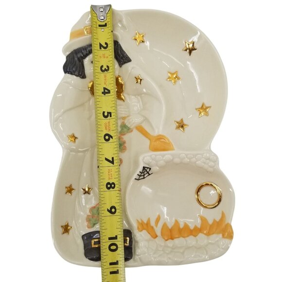 Halloween Witch Lenox Divided Serving Tray Candy Dish Plate RETIRED Original Box - Picture 4 of 12